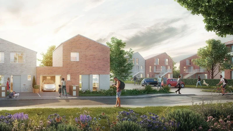 Houses for Young People in Lille, France – project by A3ZO architectural visualizations studio - 3D Renders - Rendering