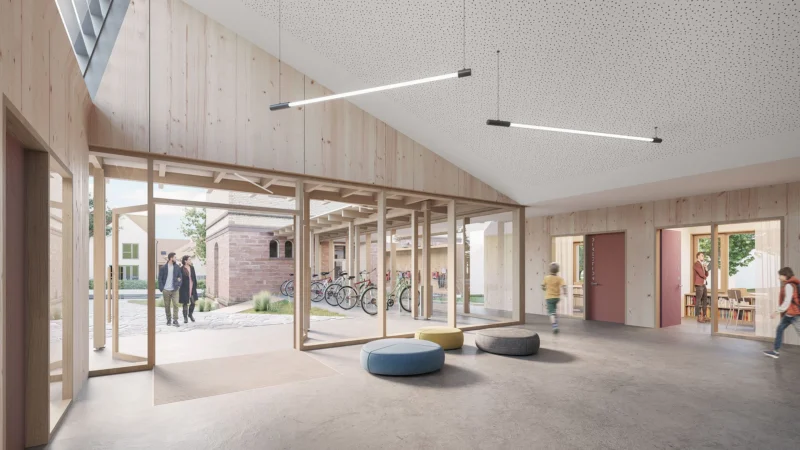 School in Strasbourg, France – project by A3ZO architectural visualizations studio - 3D Renders - Rendering