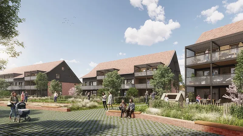 Residential apartments in Ottmarsheim, France – project by A3ZO architectural visualizations studio - 3D Renders - Rendering