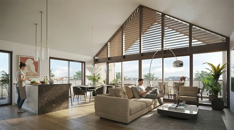 New residential development in Bas-Rhin – project by A3ZO architectural visualizations studio - 3D Renders - Rendering