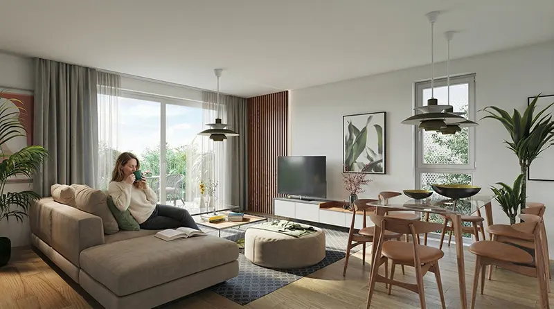Residential apartments in Basse-Ham, France – project by A3ZO architectural visualizations studio - 3D Renders - Rendering